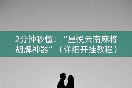 2分钟秒懂！“星悦云南麻将胡牌神器”（详细开挂教程）-哔哩哔哩