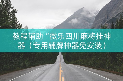 教程辅助“微乐四川麻将挂神器（专用辅牌神器免安装）