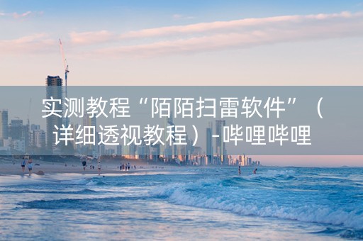 实测教程“陌陌扫雷软件”（详细透视教程）-哔哩哔哩
