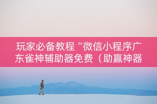玩家必备教程“微信小程序广东雀神辅助器免费（助赢神器通用版）