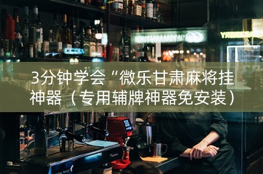 3分钟学会“微乐甘肃麻将挂神器（专用辅牌神器免安装）