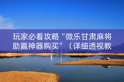 玩家必看攻略“微乐甘肃麻将助赢神器购买”（详细透视教程）-哔哩哔哩