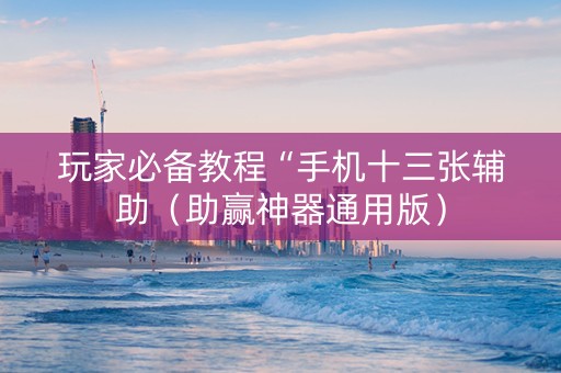 玩家必备教程“手机十三张辅助（助赢神器通用版）