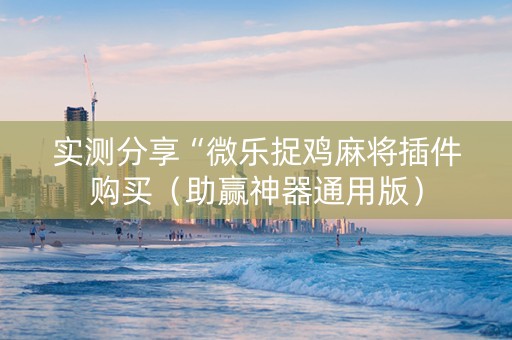 实测分享“微乐捉鸡麻将插件购买（助赢神器通用版）