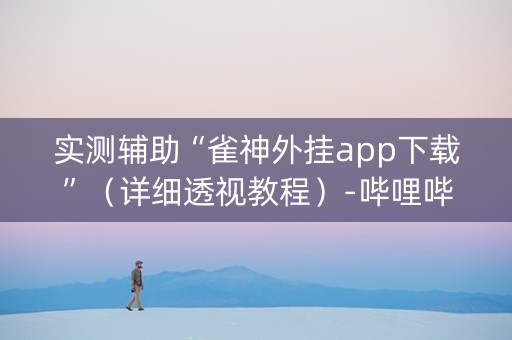 实测辅助“雀神外挂app下载”（详细透视教程）-哔哩哔哩