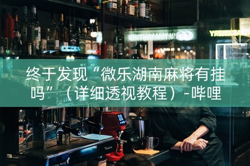终于发现“微乐湖南麻将有挂吗”（详细透视教程）-哔哩哔哩