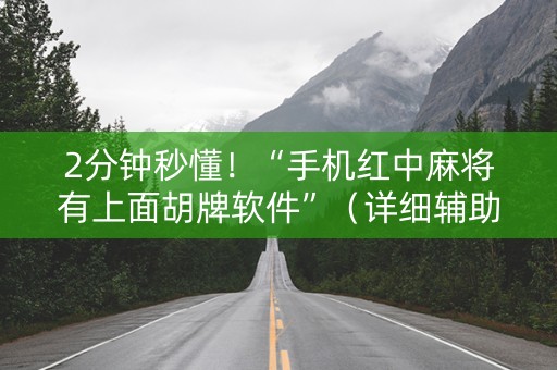 2分钟秒懂！“手机红中麻将有上面胡牌软件”（详细辅助教程）-哔哩哔哩