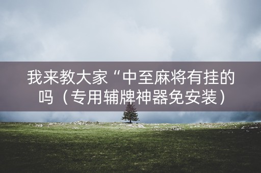 我来教大家“中至麻将有挂的吗（专用辅牌神器免安装）