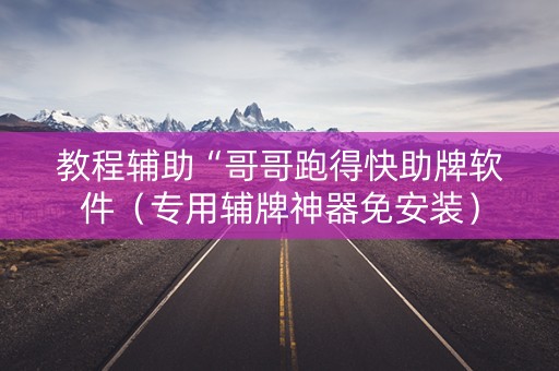 教程辅助“哥哥跑得快助牌软件（专用辅牌神器免安装）