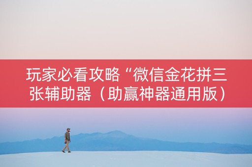玩家必看攻略“微信金花拼三张辅助器（助赢神器通用版）
