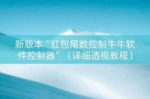 新版本“红包尾数控制牛牛软件控制器”（详细透视教程）-哔哩哔哩