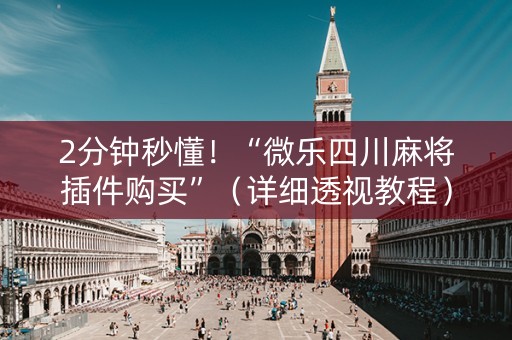 2分钟秒懂！“微乐四川麻将插件购买”（详细透视教程）-哔哩哔哩
