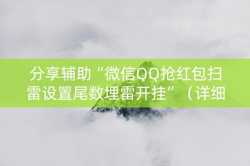 分享辅助“微信QQ抢红包扫雷设置尾数埋雷开挂”（详细透视教程）-哔哩哔哩