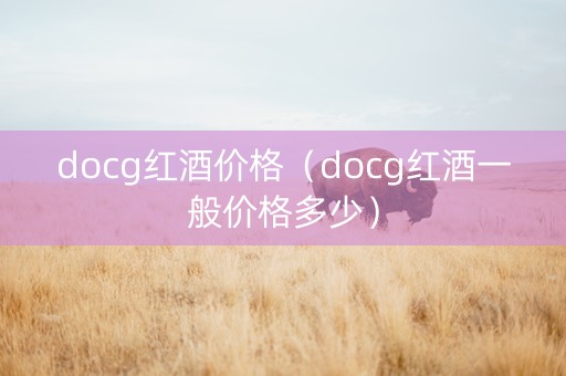 docg红酒价格（docg红酒一般价格多少）