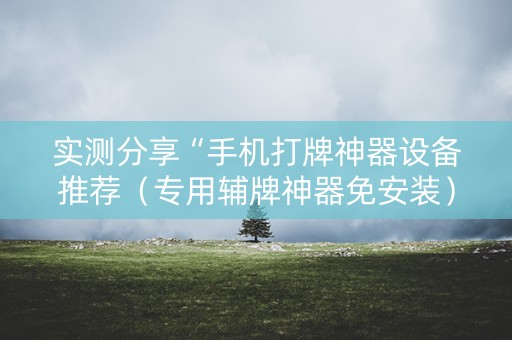 实测分享“手机打牌神器设备推荐（专用辅牌神器免安装）