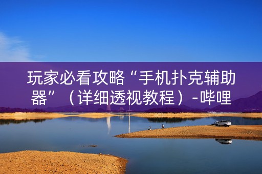 玩家必看攻略“手机扑克辅助器”（详细透视教程）-哔哩哔哩
