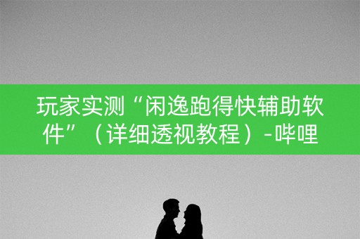 玩家实测“闲逸跑得快辅助软件”（详细透视教程）-哔哩哔哩