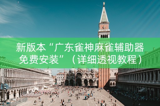 新版本“广东雀神麻雀辅助器免费安装”（详细透视教程）-哔哩哔哩