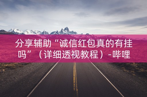 分享辅助“诚信红包真的有挂吗”（详细透视教程）-哔哩哔哩