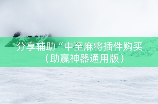 分享辅助“中至麻将插件购买（助赢神器通用版）