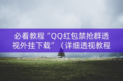 必看教程“QQ红包禁抢群透视外挂下载”（详细透视教程）-哔哩哔哩