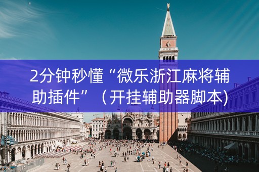 2分钟秒懂“微乐浙江麻将辅助插件”（开挂辅助器脚本)