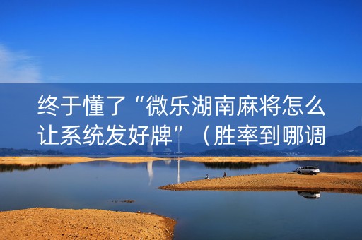 终于懂了“微乐湖南麻将怎么让系统发好牌”（胜率到哪调)
