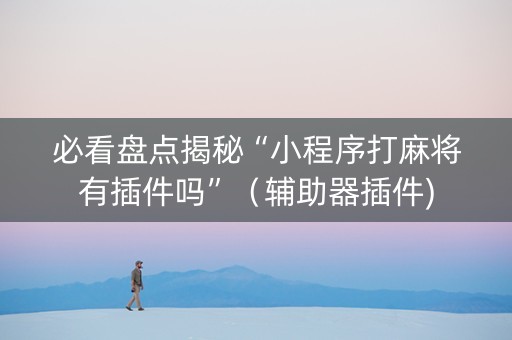必看盘点揭秘“小程序打麻将有插件吗”（辅助器插件)