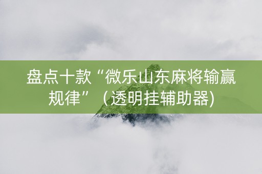 盘点十款“微乐山东麻将输赢规律”（透明挂辅助器)