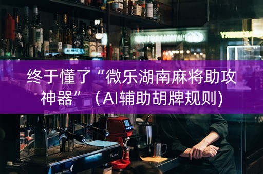 终于懂了“微乐湖南麻将助攻神器”（AI辅助胡牌规则)