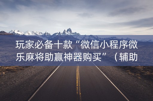 玩家必备十款“微信小程序微乐麻将助赢神器购买”（辅助器通用版)