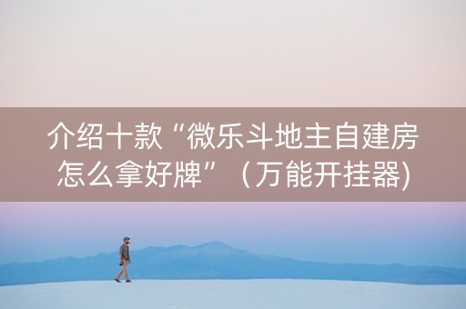 介绍十款“微乐斗地主自建房怎么拿好牌”（万能开挂器)