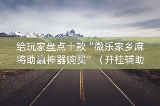 给玩家盘点十款“微乐家乡麻将助赢神器购买”（开挂辅助脚本)