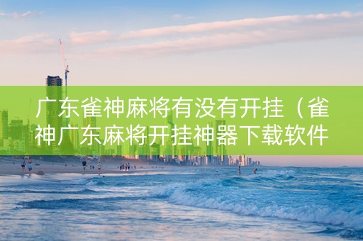 广东雀神麻将有没有开挂（雀神广东麻将开挂神器下载软件）