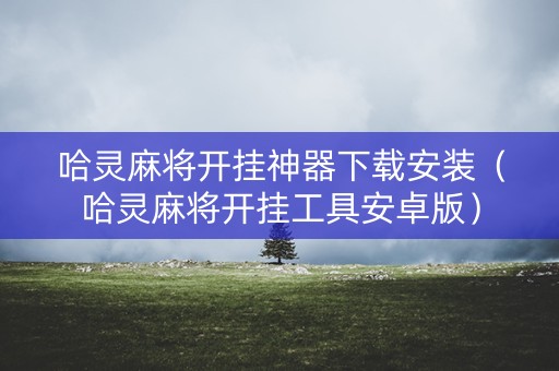哈灵麻将开挂神器下载安装（哈灵麻将开挂工具安卓版）