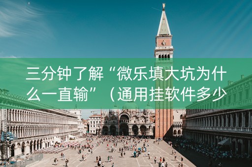三分钟了解“微乐填大坑为什么一直输”（通用挂软件多少钱)