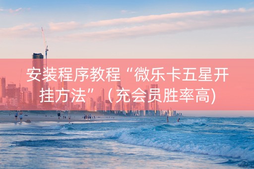 安装程序教程“微乐卡五星开挂方法”（充会员胜率高)