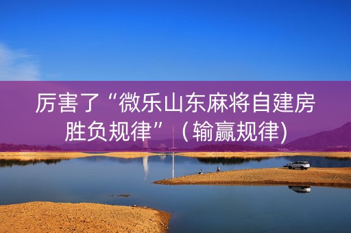厉害了“微乐山东麻将自建房胜负规律”（输赢规律)