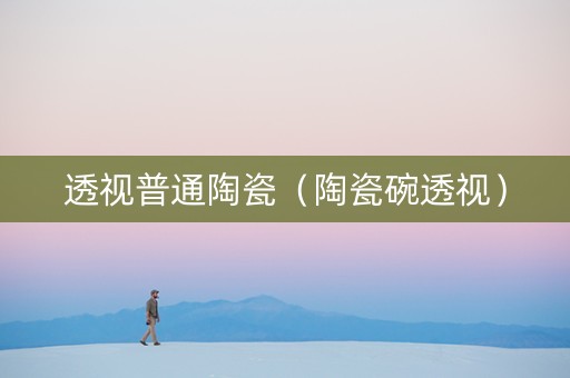 透视普通陶瓷（陶瓷碗透视）