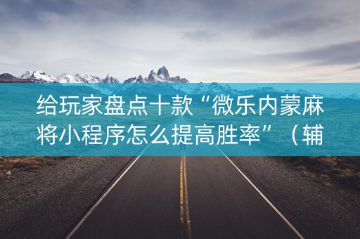 给玩家盘点十款“微乐内蒙麻将小程序怎么提高胜率”（辅助器插件)