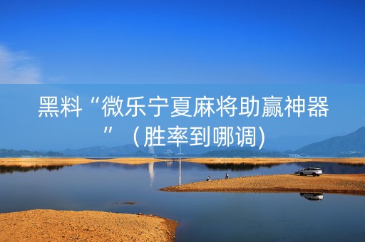 黑料“微乐宁夏麻将助赢神器”（胜率到哪调)