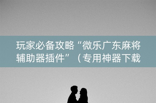 玩家必备攻略“微乐广东麻将辅助器插件”（专用神器下载)