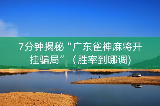 7分钟揭秘“广东雀神麻将开挂骗局”（胜率到哪调)