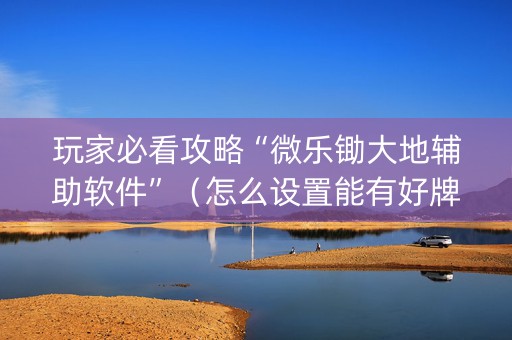 玩家必看攻略“微乐锄大地辅助软件”（怎么设置能有好牌)