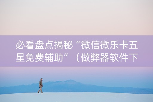 必看盘点揭秘“微信微乐卡五星免费辅助”（做弊器软件下载)