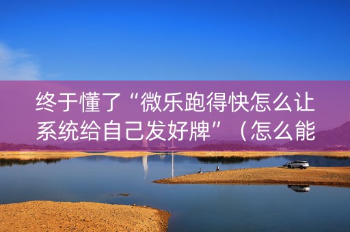 终于懂了“微乐跑得快怎么让系统给自己发好牌”（怎么能得到好牌)