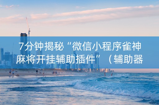 7分钟揭秘“微信小程序雀神麻将开挂辅助插件”（辅助器插件)