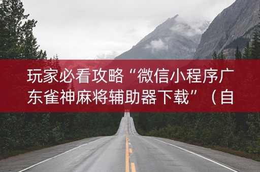玩家必看攻略“微信小程序广东雀神麻将辅助器下载”（自建房胜负规律)