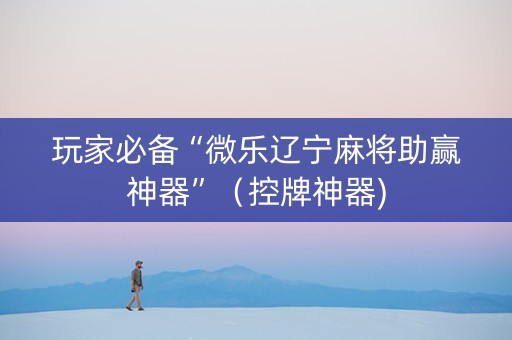 玩家必备“微乐辽宁麻将助赢神器”（控牌神器)
