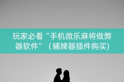 玩家必看“手机微乐麻将做弊器软件”（辅牌器插件购买)